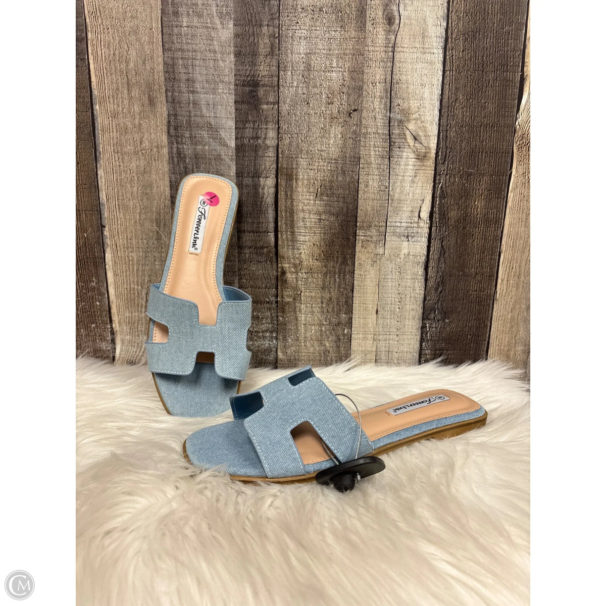 Sandals Flats By Cmf In Blue, Size: 8