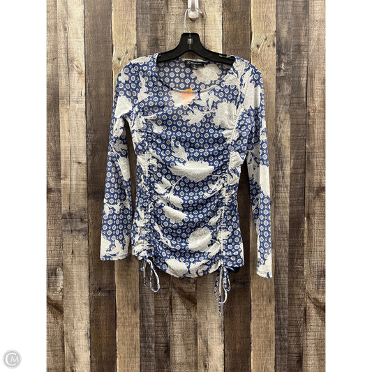 Top Long Sleeve By Inc In Blue, Size: Xs