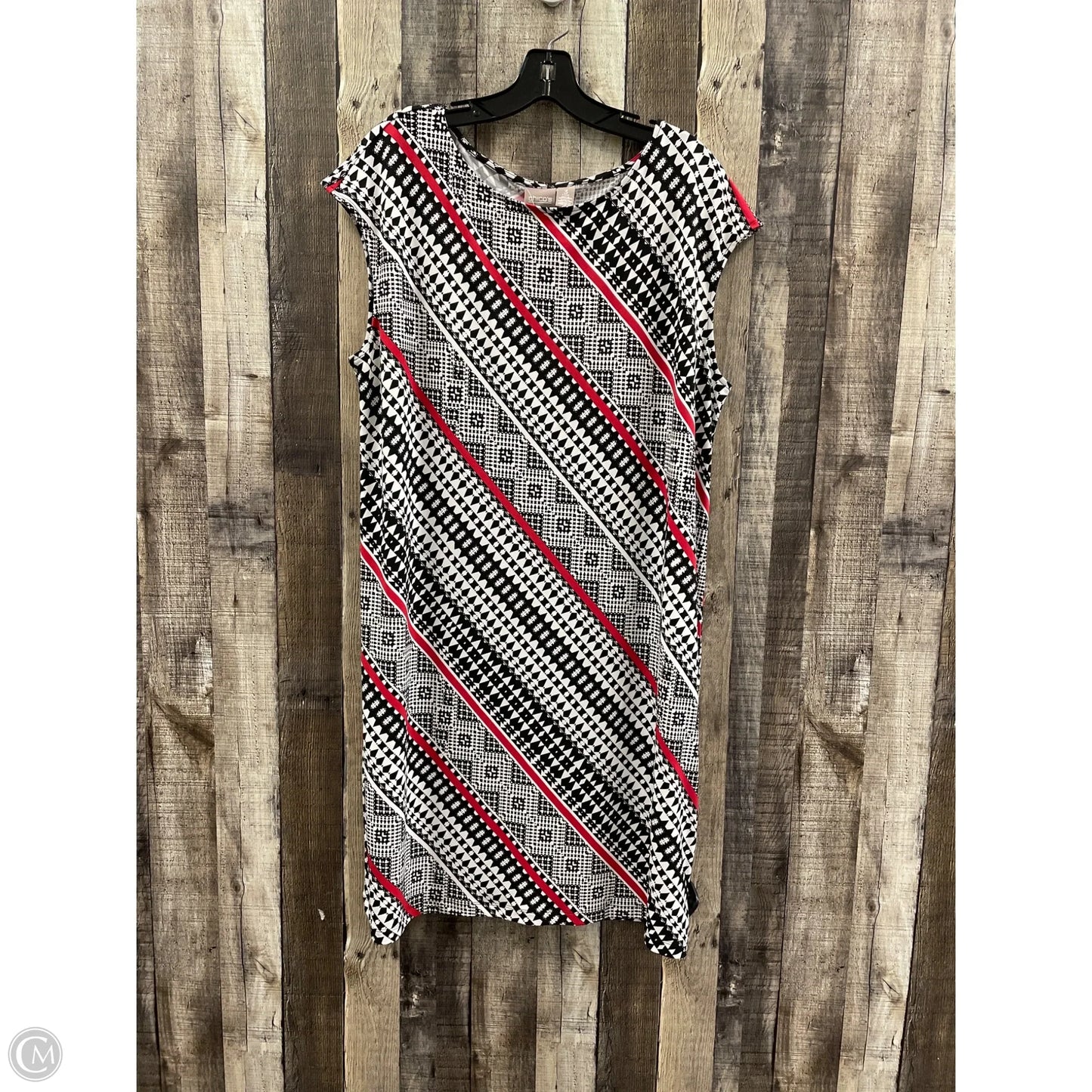 Dress Casual Midi By Chicos In Black, Size: Xl
