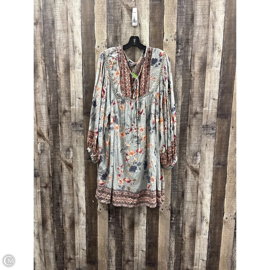 Dress Casual Midi By Angie In Blue, Size: 1x