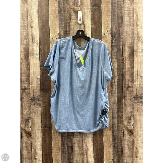 Top Short Sleeve By Lane Bryant In Blue, Size: 3x