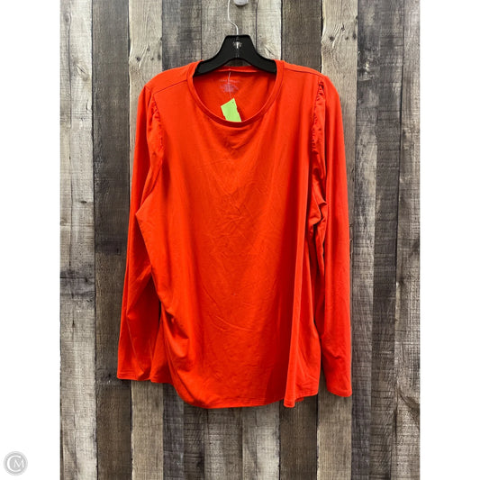 Top Long Sleeve Basic By Lane Bryant In Orange, Size: 1x