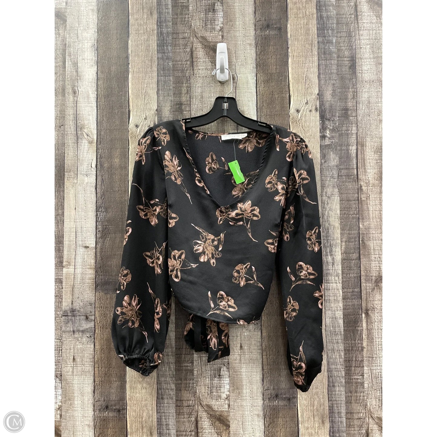 Top Long Sleeve By Lush In Black, Size: S