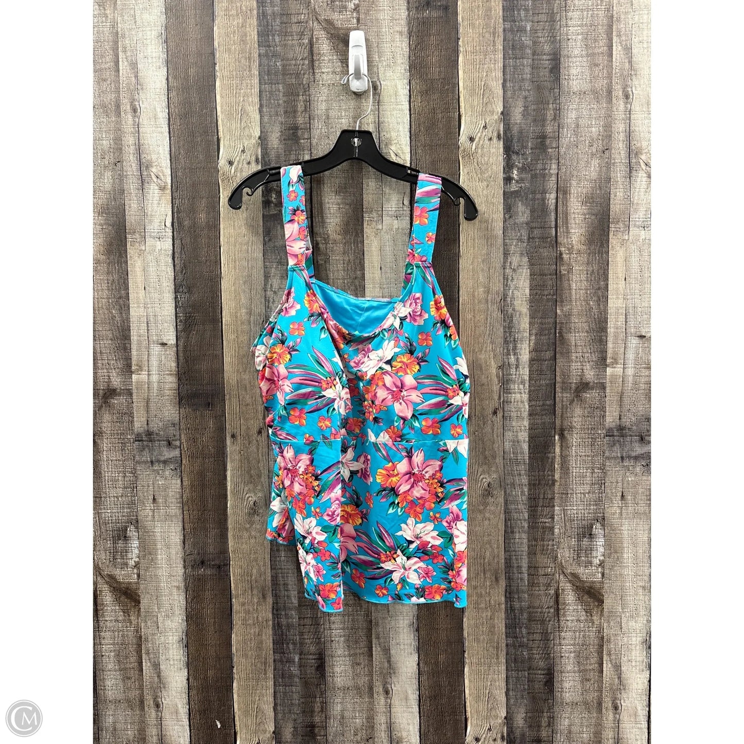 Swimsuit Top By Lands End In Blue, Size: 2x
