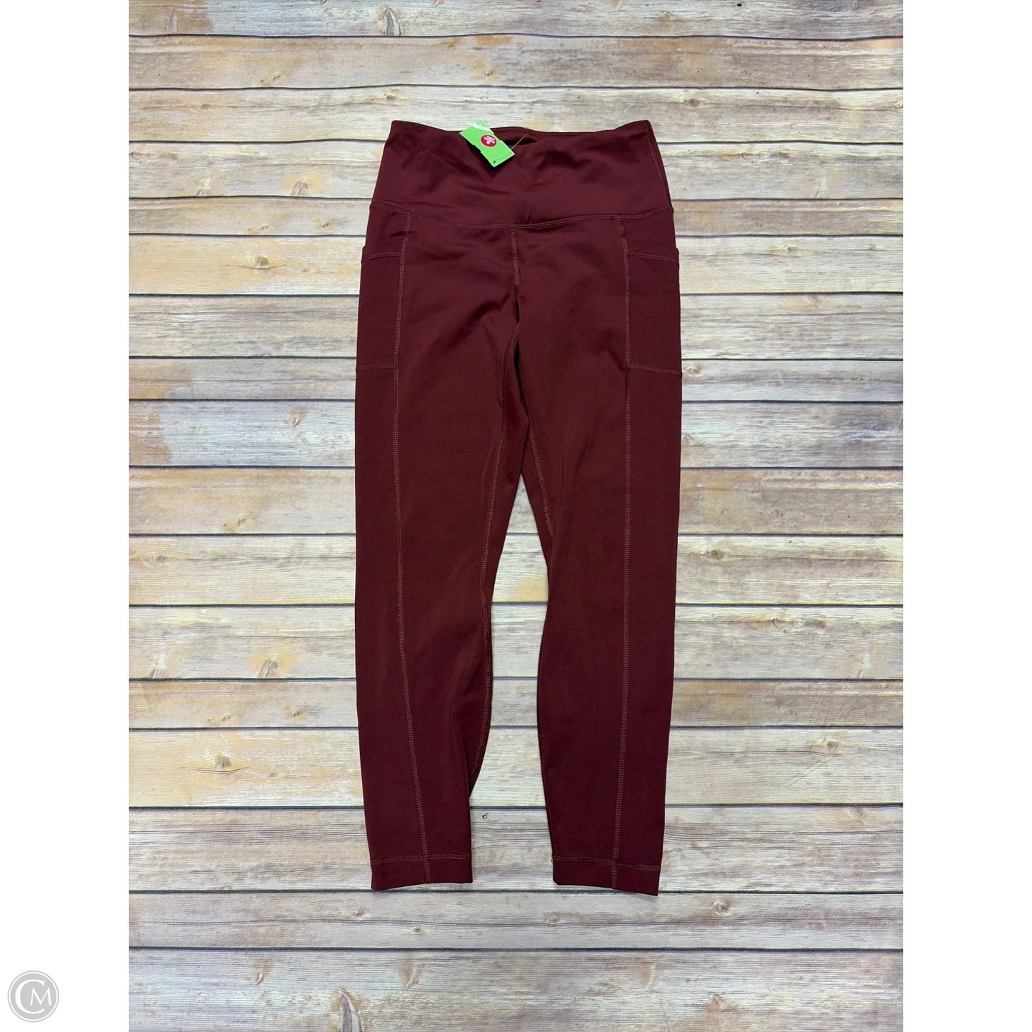 Athletic Leggings By 90 Degrees By Reflex In Red, Size: S