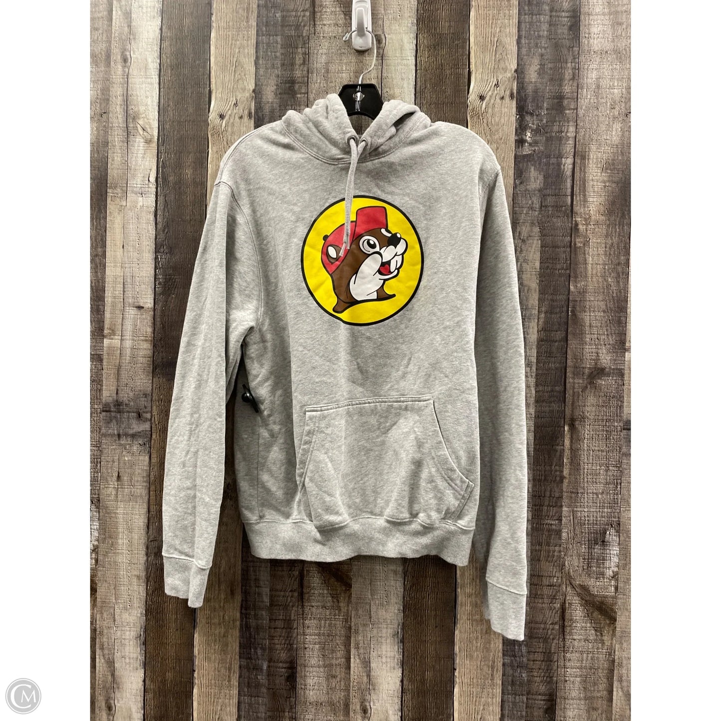 Sweatshirt Hoodie By Cme In Grey, Size: M