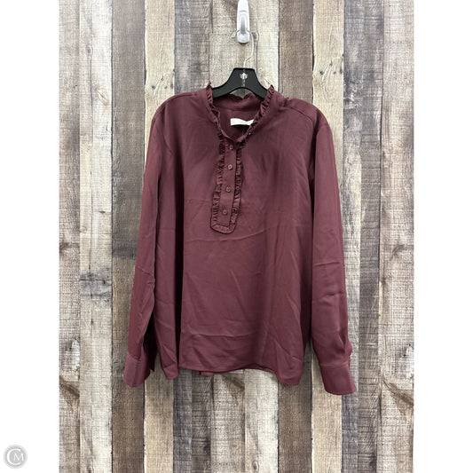 Top Long Sleeve By Loft In Brown, Size: Xl