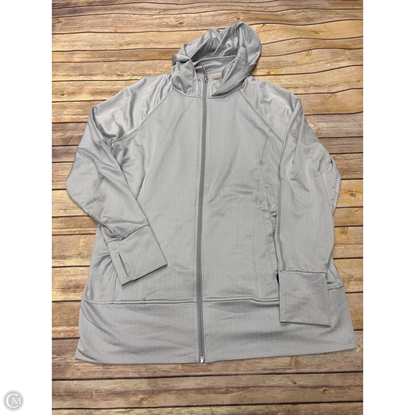 Athletic Jacket By Mondetta In Grey, Size: Xxl