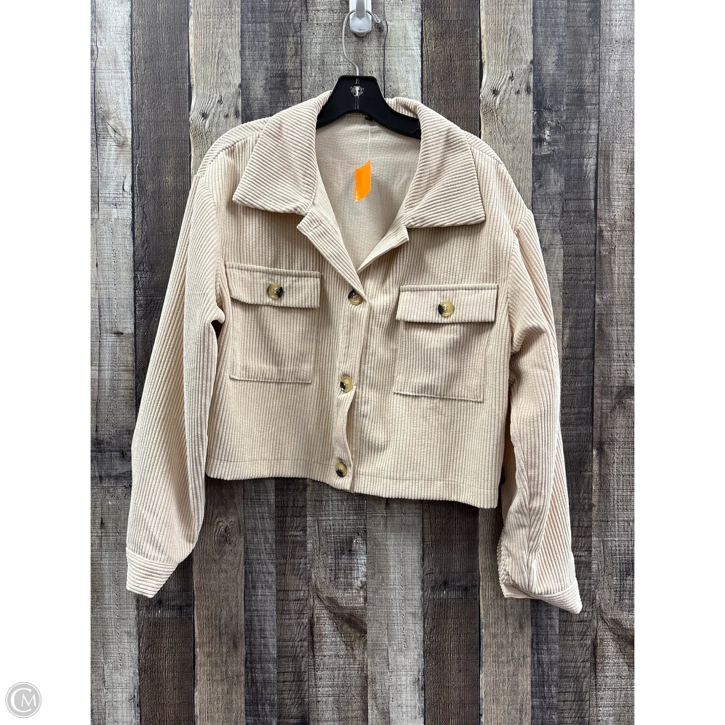 Top Long Sleeve By Cmf In Bronze, Size: L