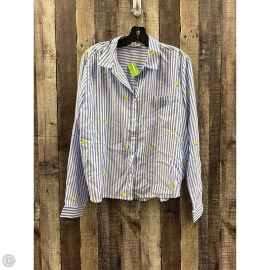 Top Long Sleeve By Beachlunchlounge In Blue, Size: L