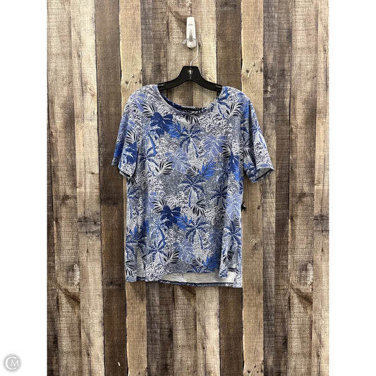 Top Short Sleeve By Chicos In Blue, Size: 10