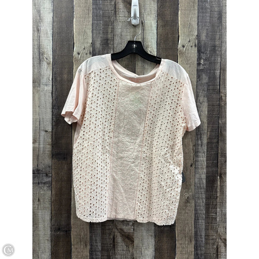 Top Short Sleeve By Joe Fresh In Orange, Size: L