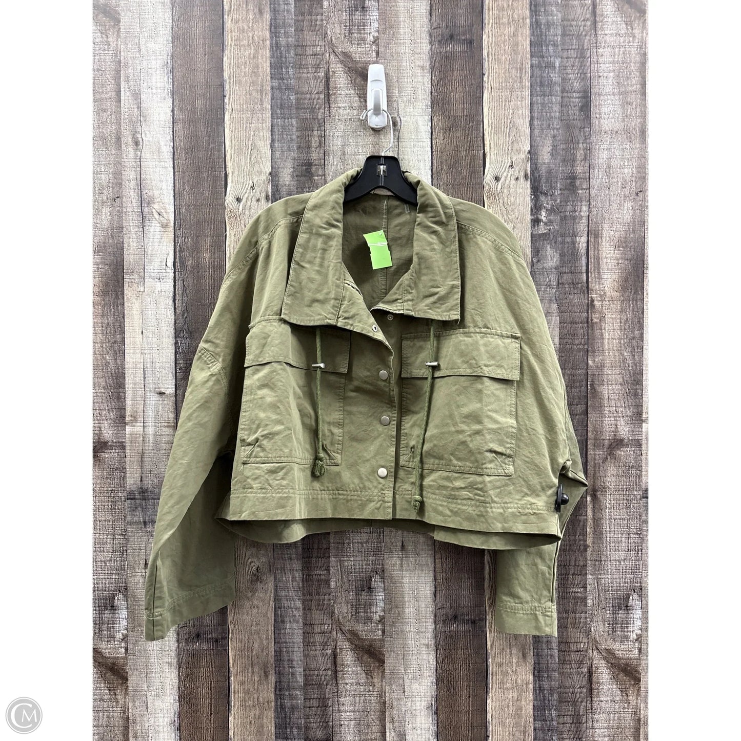 Jacket Utility By Elan In Green, Size: Osfm