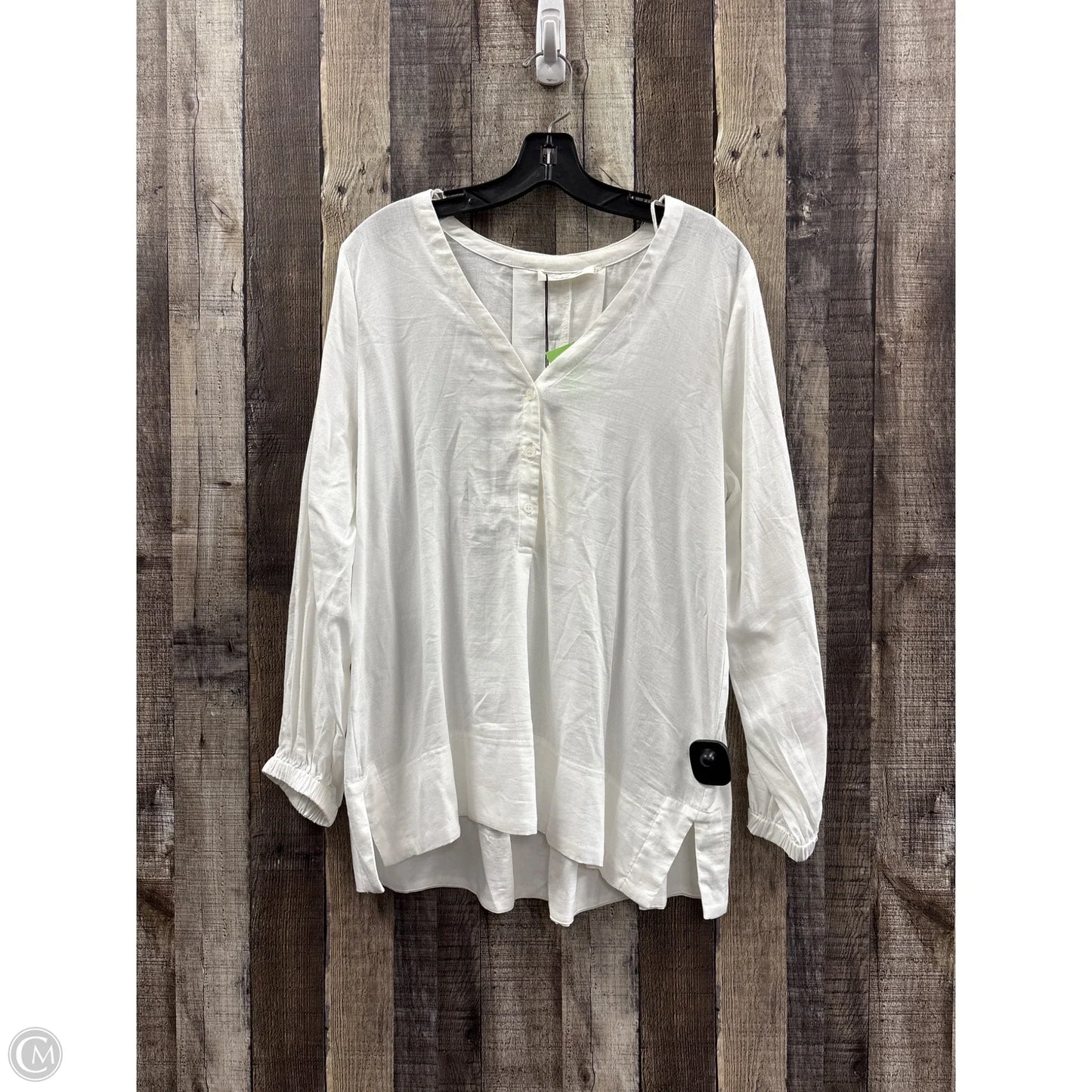 Top Long Sleeve By Mustard Seed In White, Size: S