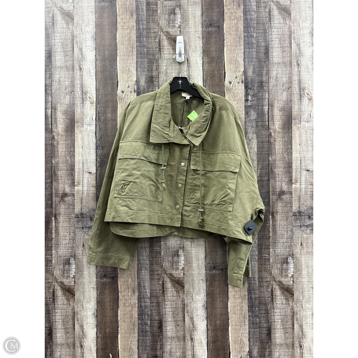 Jacket Utility By Elan In Green, Size: Osfm