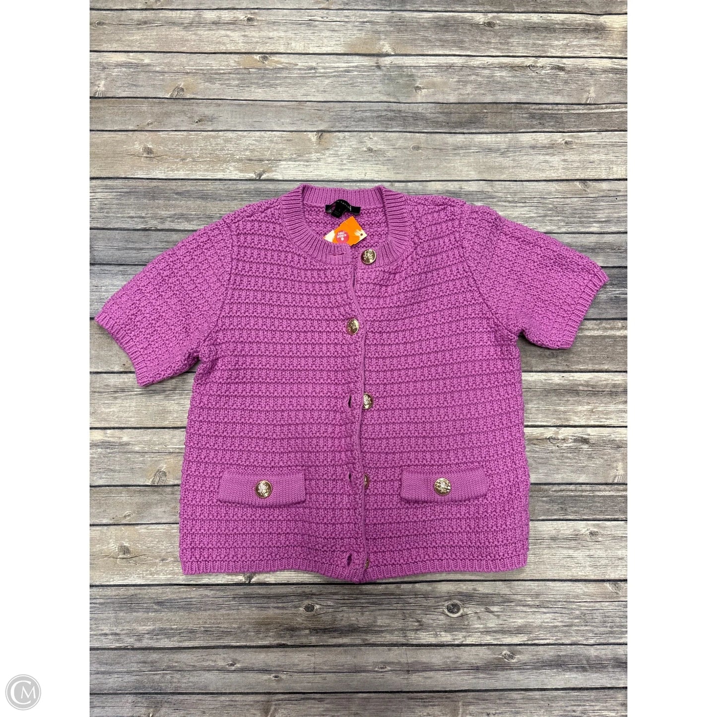 Sweater Short Sleeve By Ann Taylor In Purple, Size: S