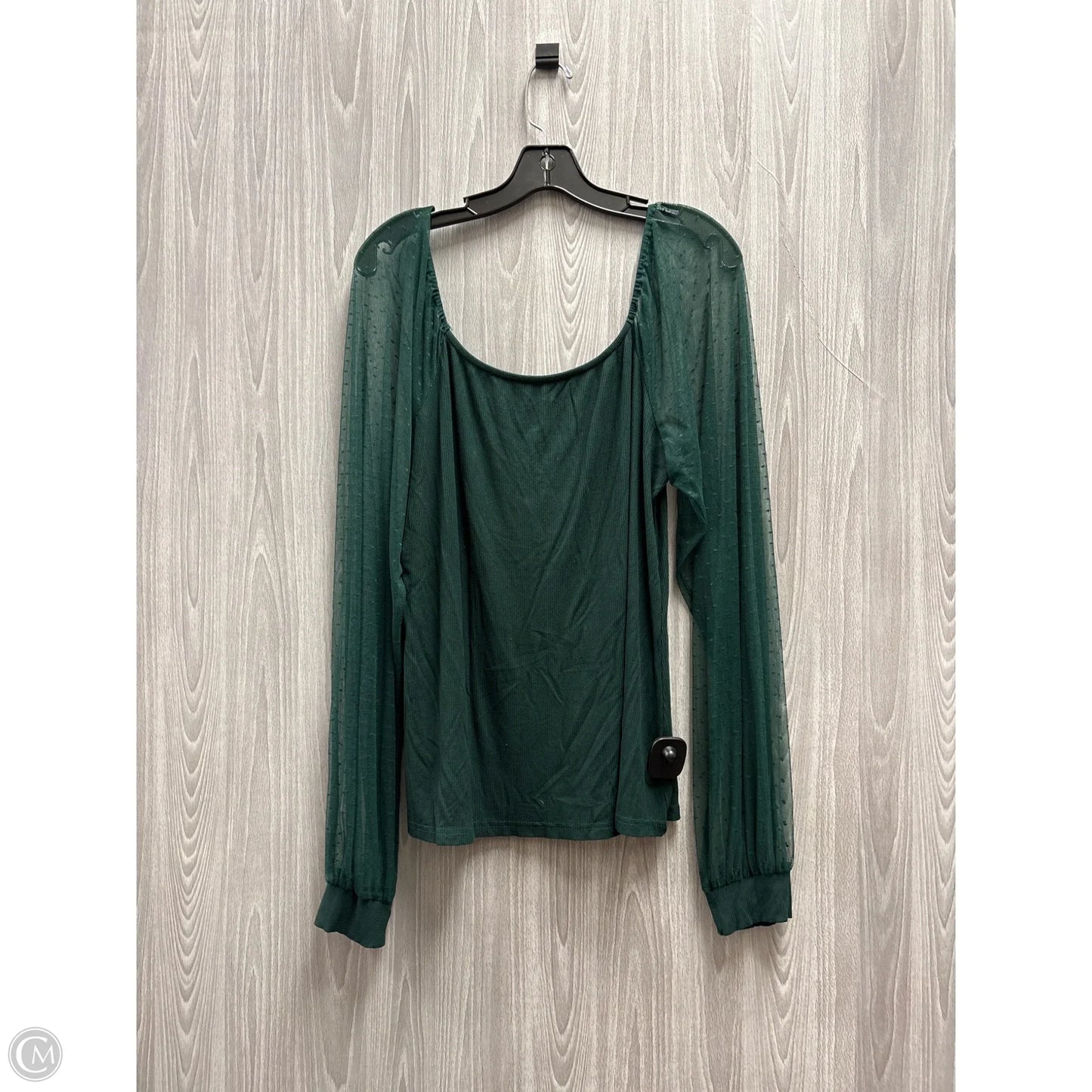 Top Long Sleeve By Cmf In Green, Size: Xxl