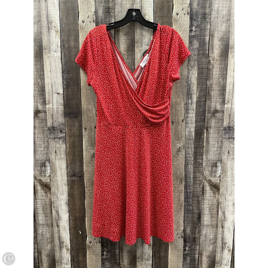 Dress Casual Midi By Kaileigh In Red, Size: Xl