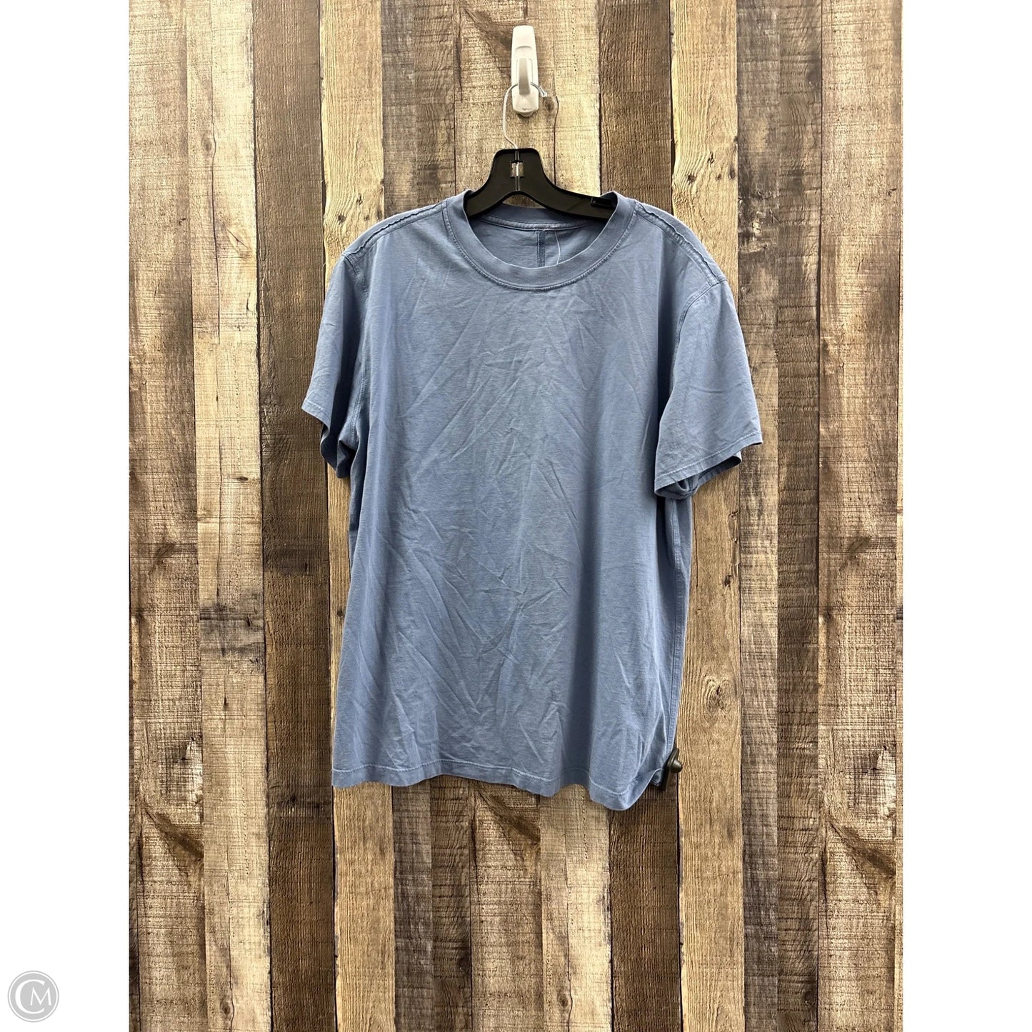 Top Short Sleeve By Lululemon In Blue, Size: 8