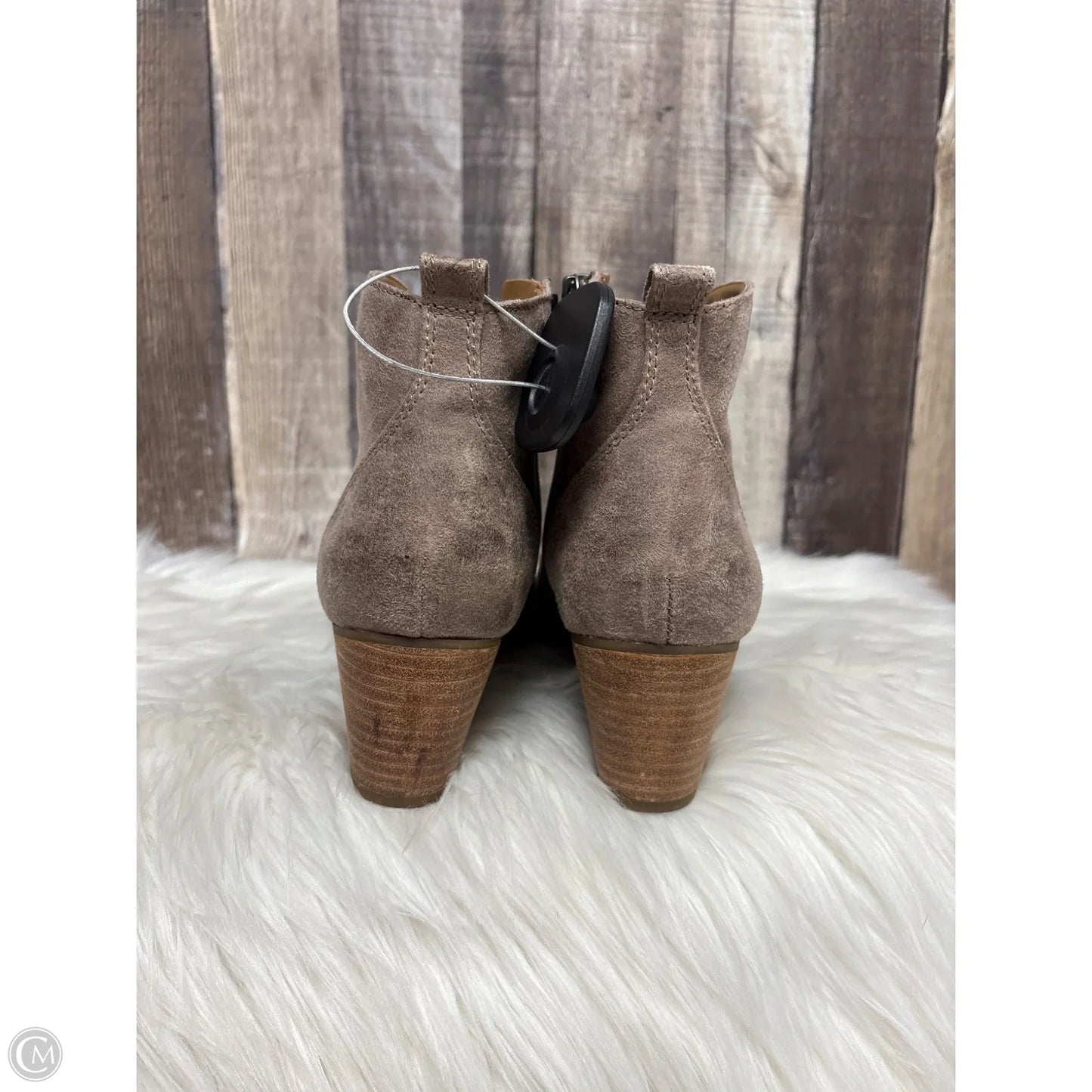 Boots Ankle Heels By Franco Sarto In Brown, Size: 7.5