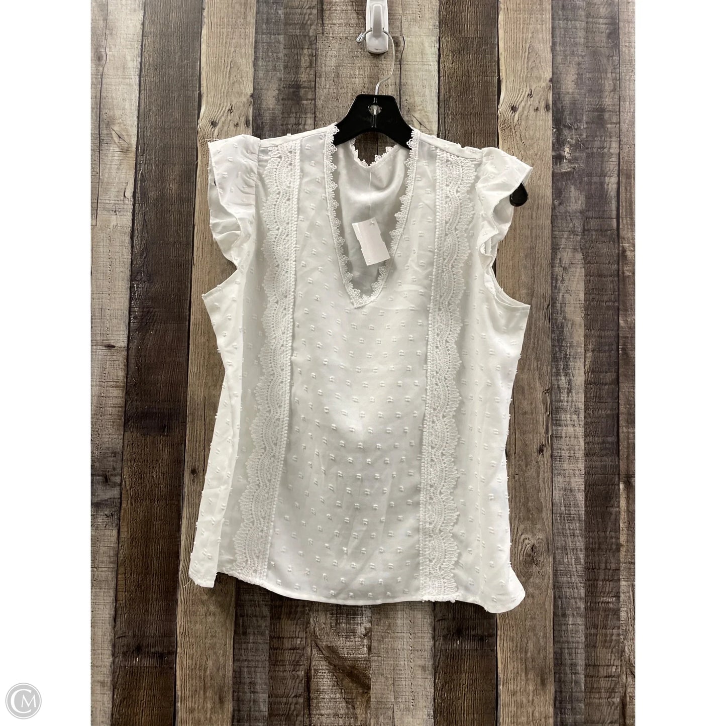 Top Sleeveless By Shein In White, Size: M