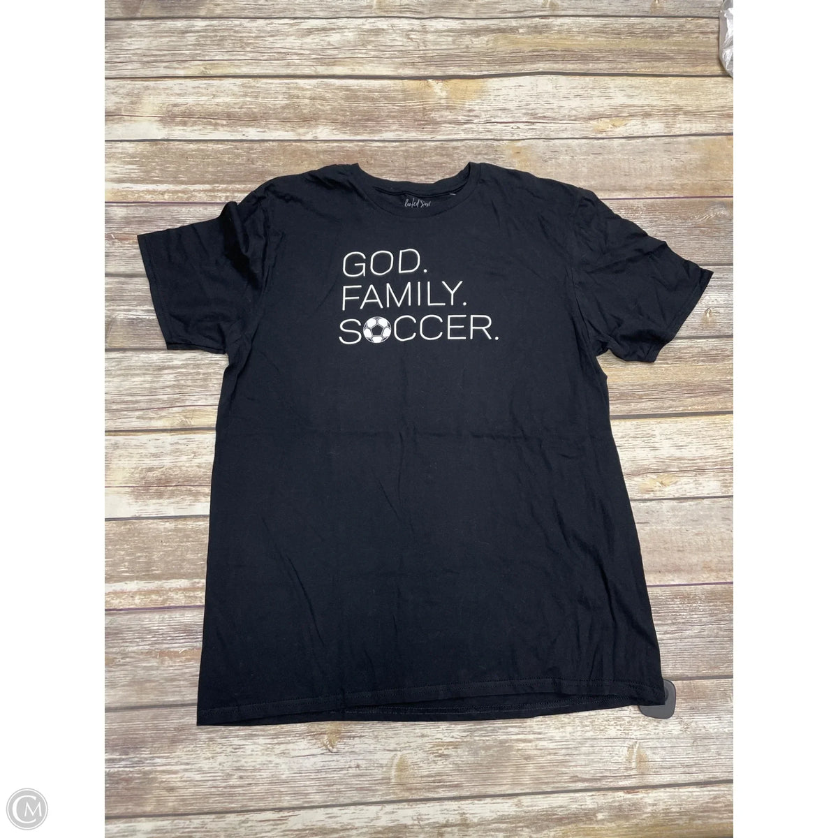 Top Short Sleeve Basic By Cme In Black, Size: L
