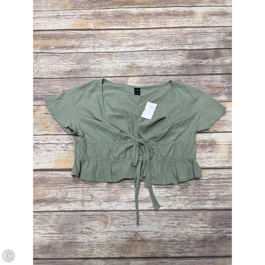 Top Short Sleeve By Shein In Green, Size: S