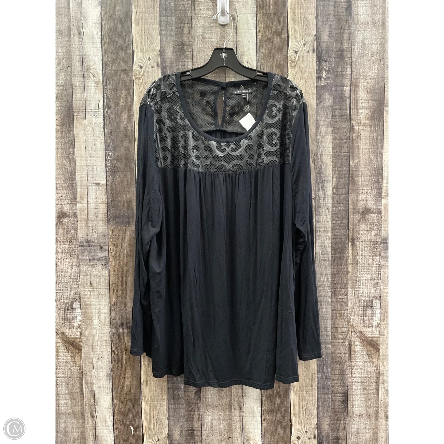 Top Long Sleeve By Lane Bryant In Black, Size: 4x