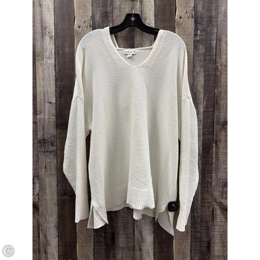 Sweater By Ava & Viv In White, Size: 2x