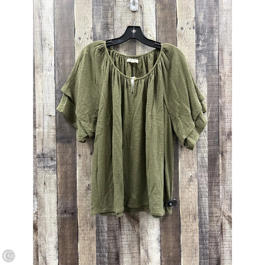 Top Short Sleeve By Madewell In Green, Size: 2x