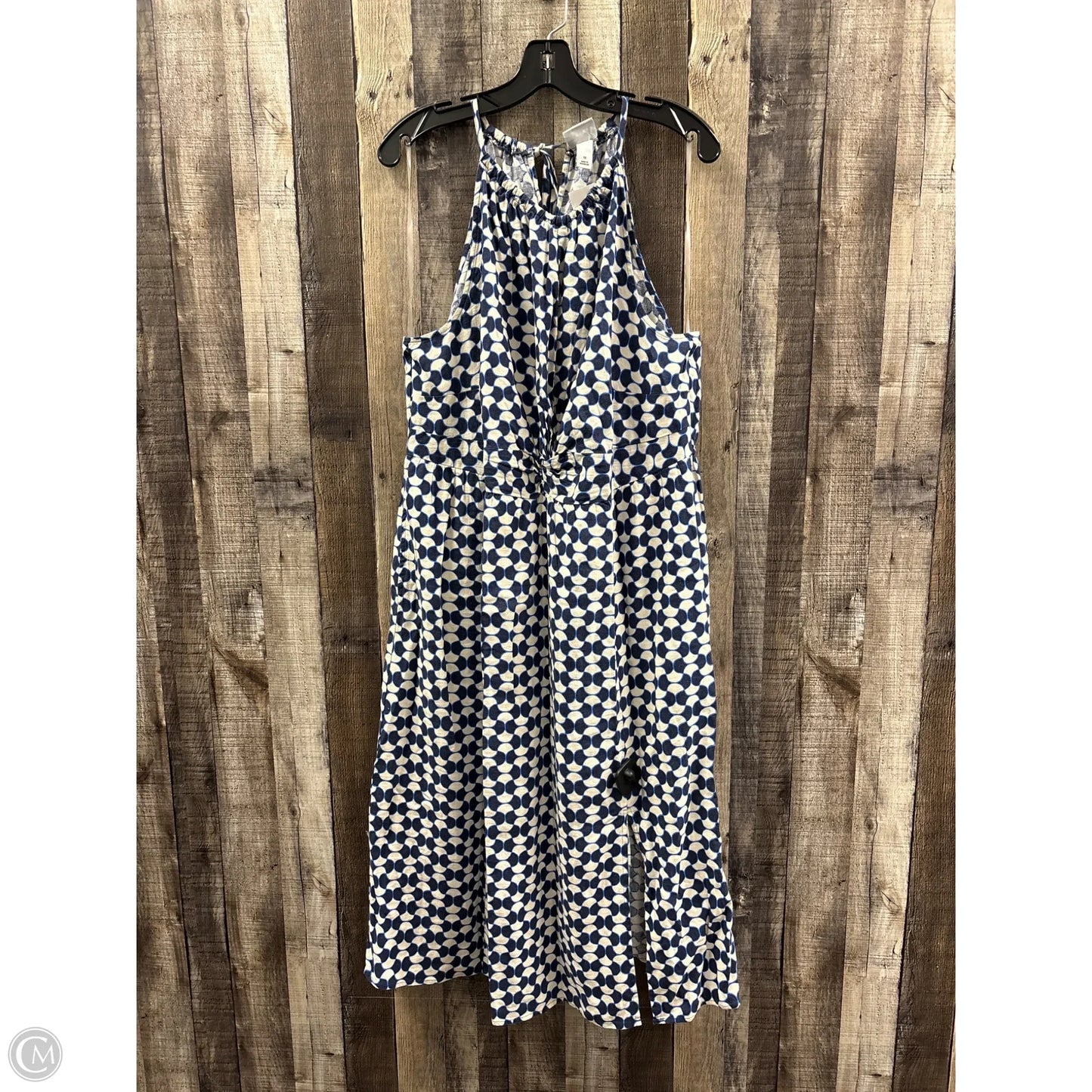 Dress Casual Midi By Ava & Viv In Blue & White, Size: 1x