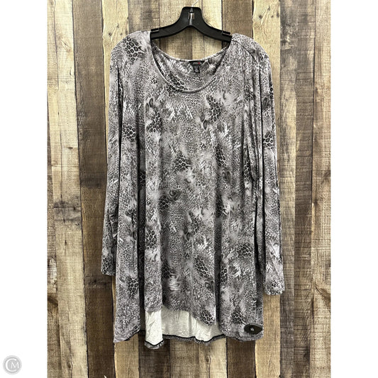 Tunic Long Sleeve By Intro In Snakeskin Print, Size: 3x