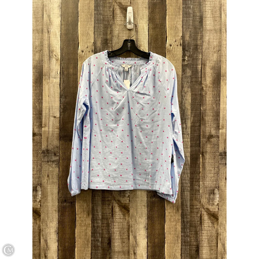 Top Long Sleeve By Croft And Barrow In Blue, Size: S