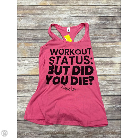 Top Sleeveless By Next Level In Pink, Size: S