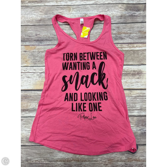 Top Sleeveless By Next Level In Pink, Size: S