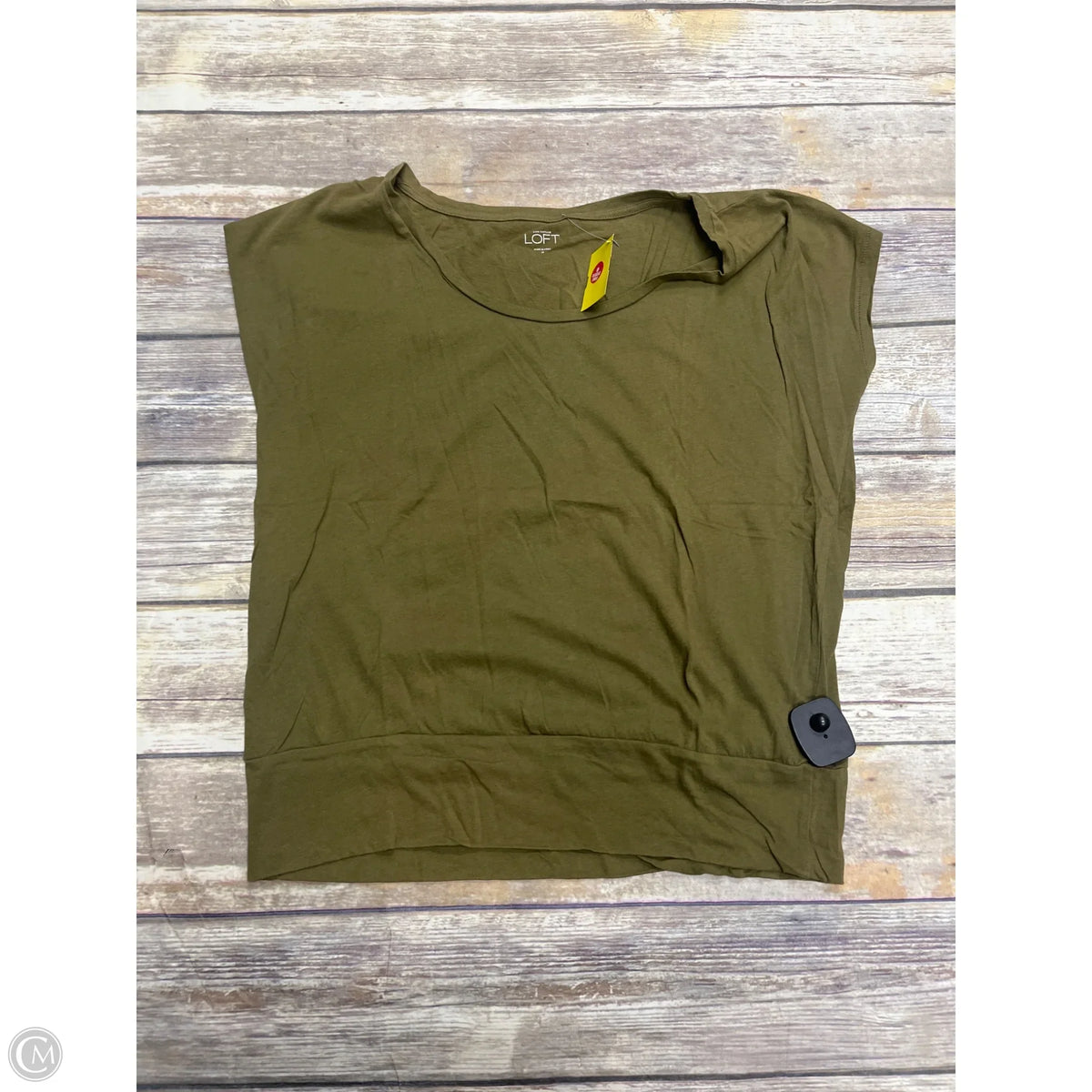 Top Short Sleeve Basic By Loft In Green, Size: M