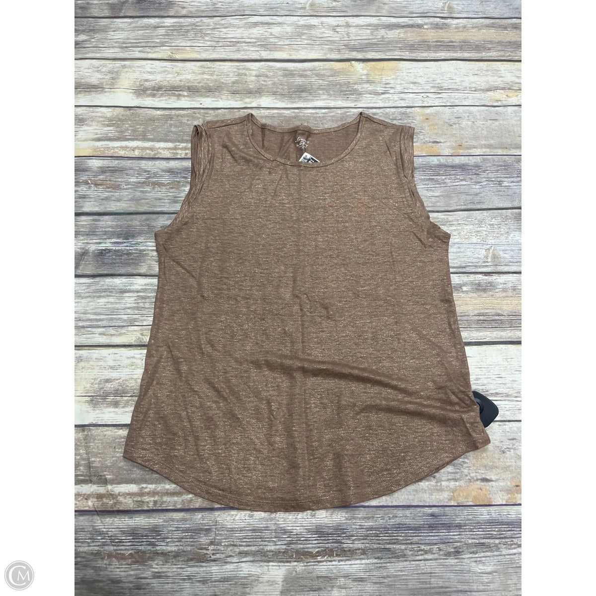 Top Sleeveless By Loft In Brown, Size: M