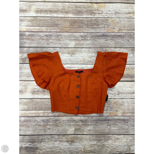 Top Short Sleeve By Blashe In Orange, Size: S