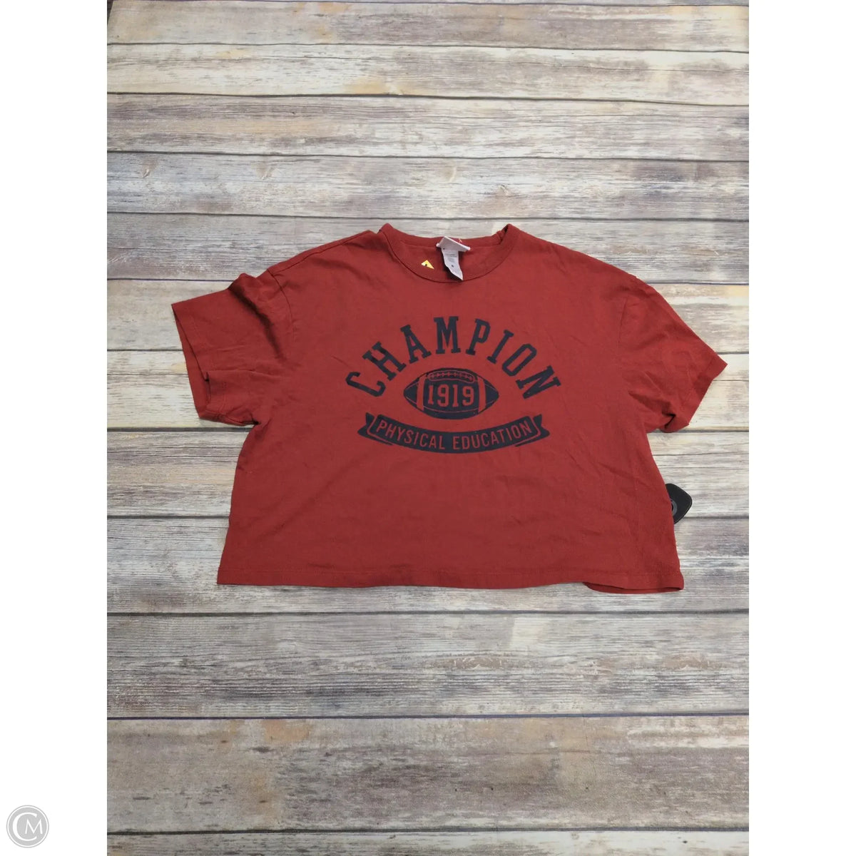 Top Short Sleeve By Champion In Red, Size: S
