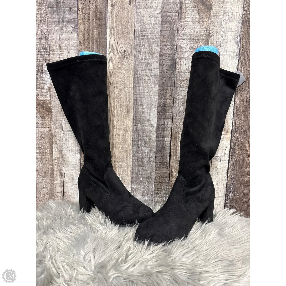 Boots Mid-calf Heels By Cmf In Black, Size: 8