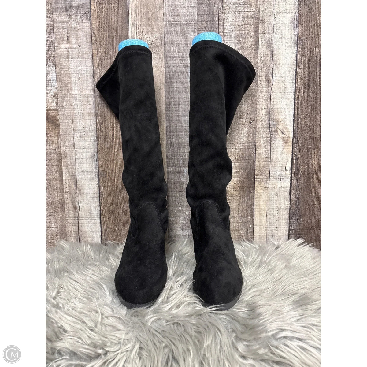 Boots Mid-calf Heels By Cmf In Black, Size: 8