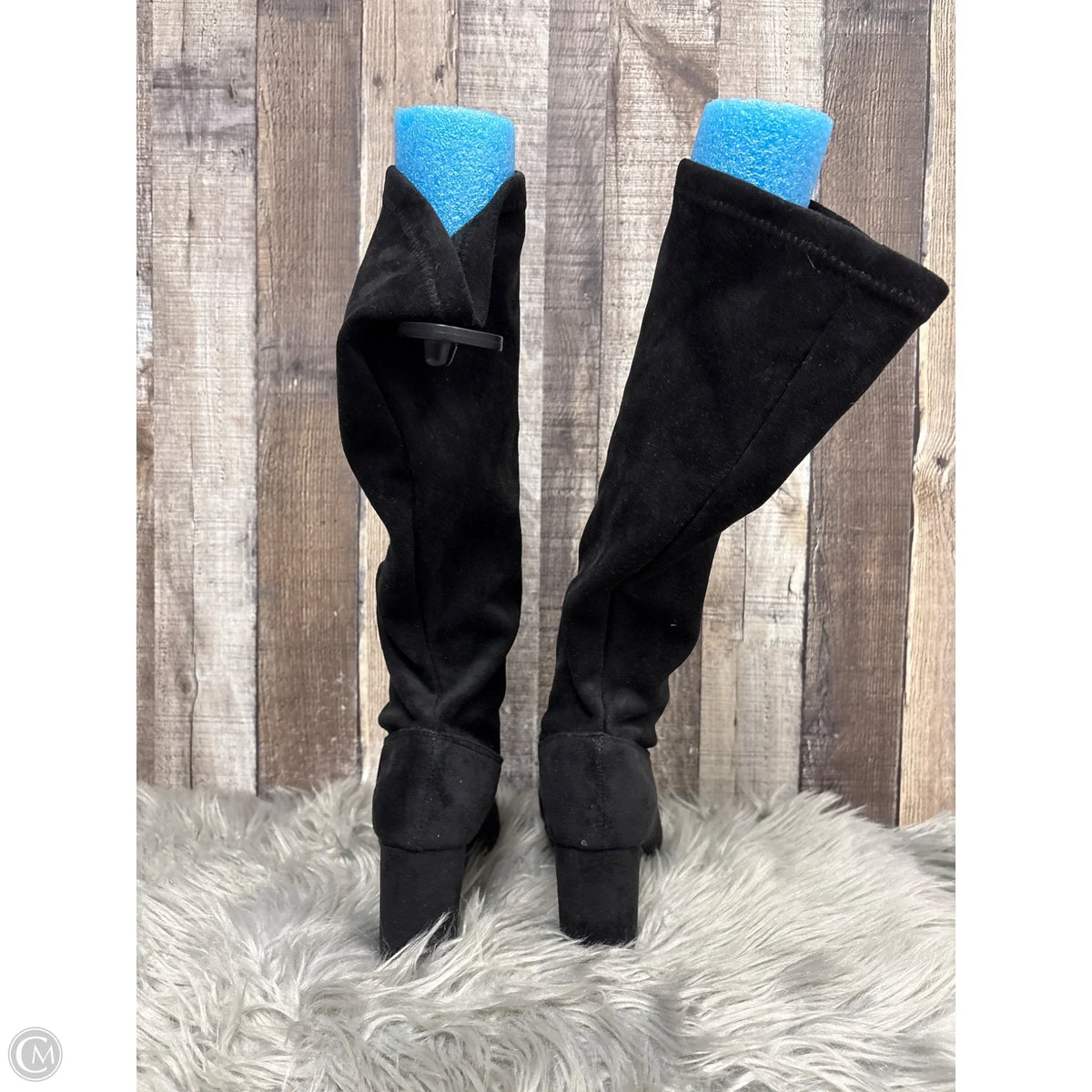 Boots Mid-calf Heels By Cmf In Black, Size: 8