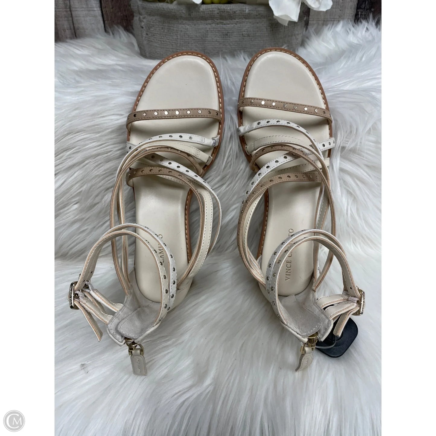 Sandals Flats By Vince Camuto In Multi-colored, Size: 8