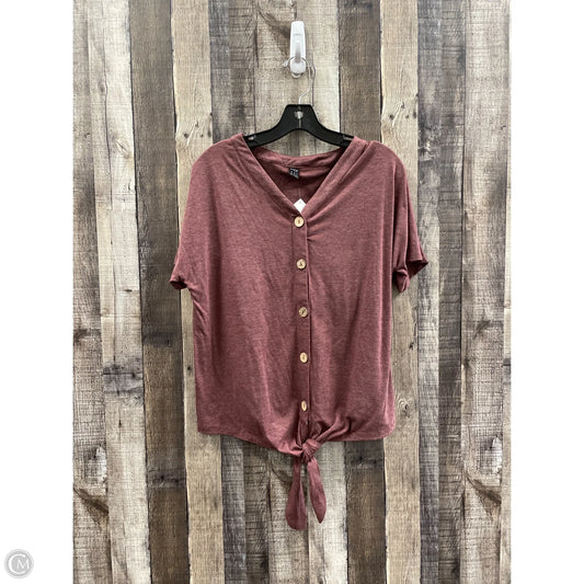 Top Short Sleeve By Shein In Red, Size: S