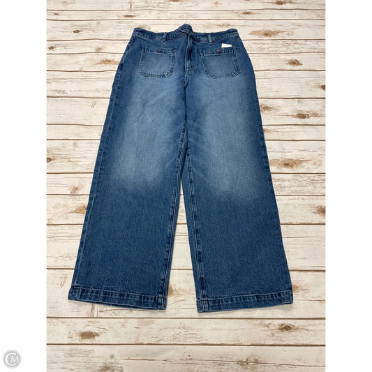 Jeans Wide Leg By Loft In Blue Denim, Size: 10