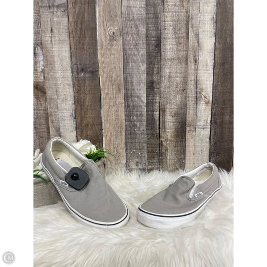 Shoes Flats By Vans In Grey & White, Size: 9.5