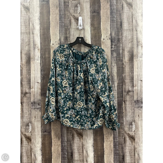 Top Long Sleeve By Ann Taylor In Green, Size: S