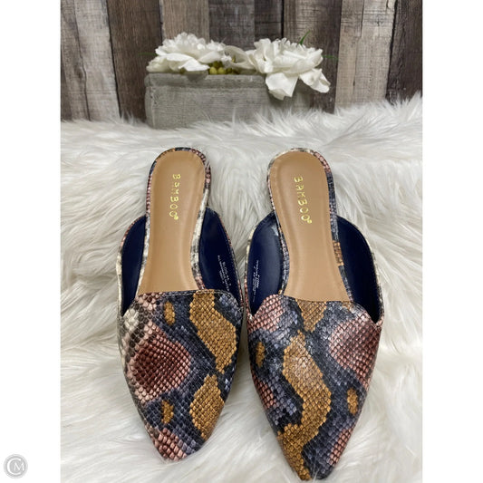 Shoes Flats By Bamboo In Snakeskin Print, Size: 7