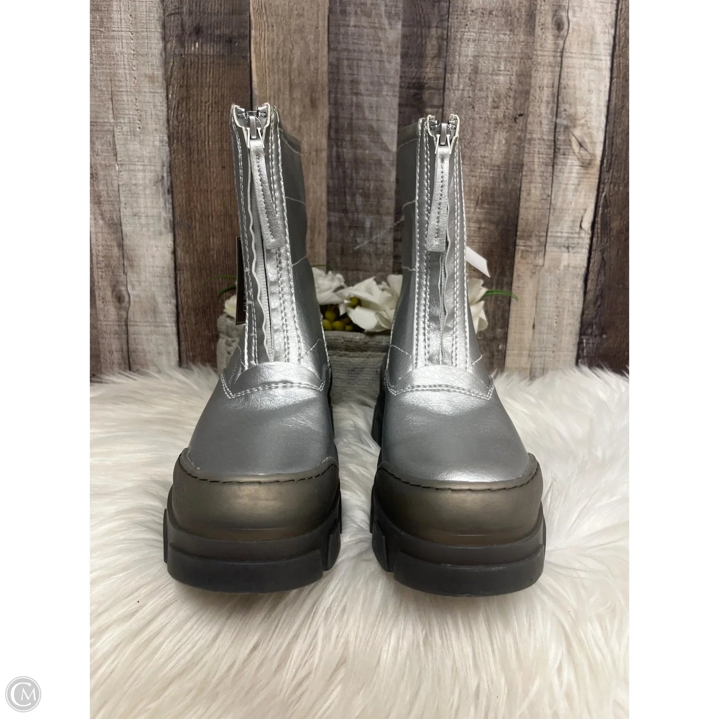 Boots Rain By Franco Sarto In Silver, Size: 8