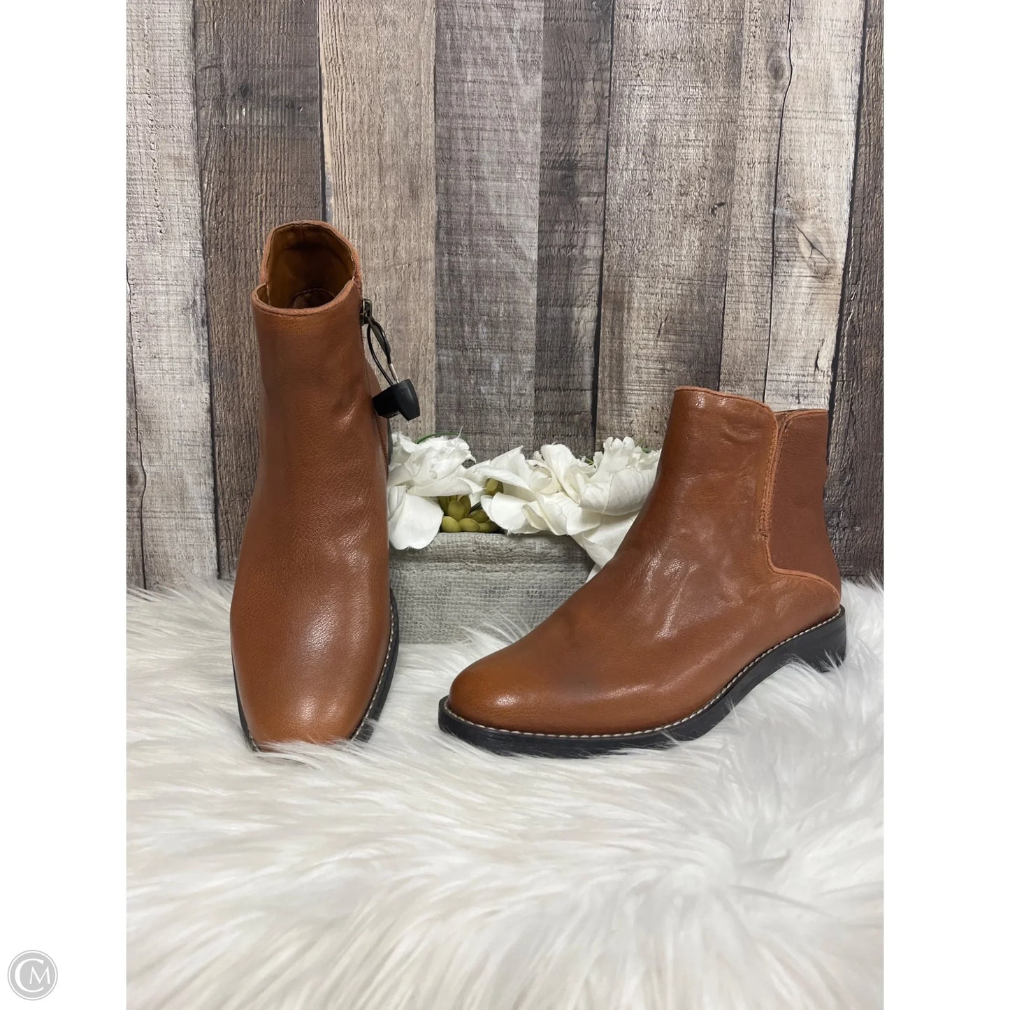 Boots Ankle Flats By Franco Sarto In Brown, Size: 8